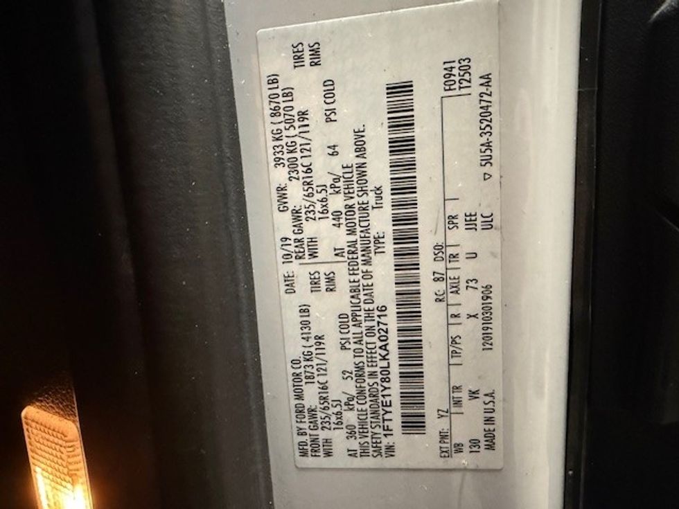 Cargo Van (Panel Van)-Light and Medium Duty Trucks-Ford-2020-Transit 150-Seattle-WA-106,948\n\t\tmiles-$ 24,500 - Image 12