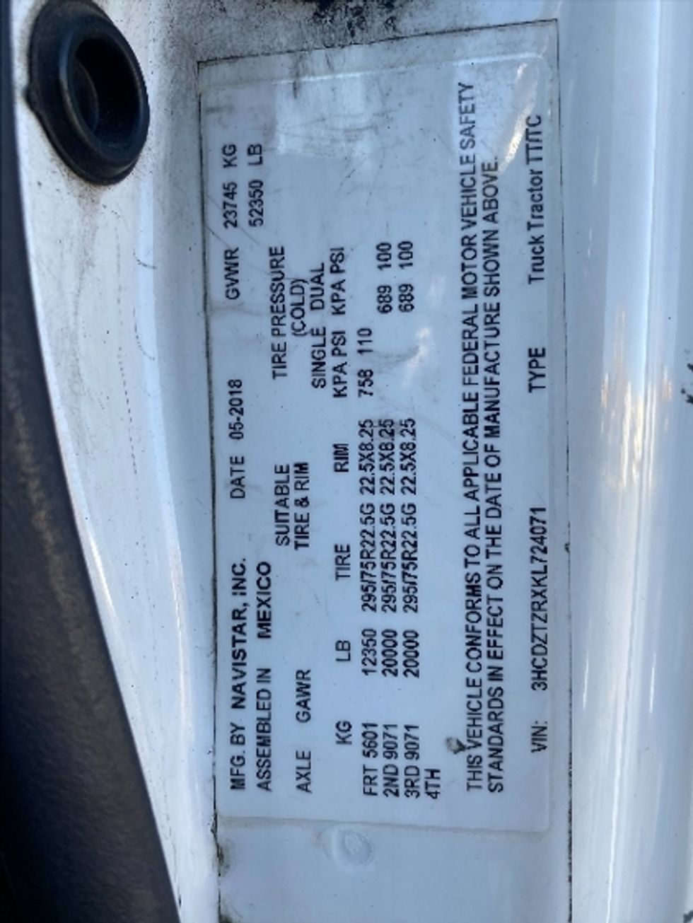 Day Cab Tractor-Heavy Duty Tractors-International-2019-LT625-Mira Loma-CA-207,820\n\t\tmiles-$ 27,750 - Image 19