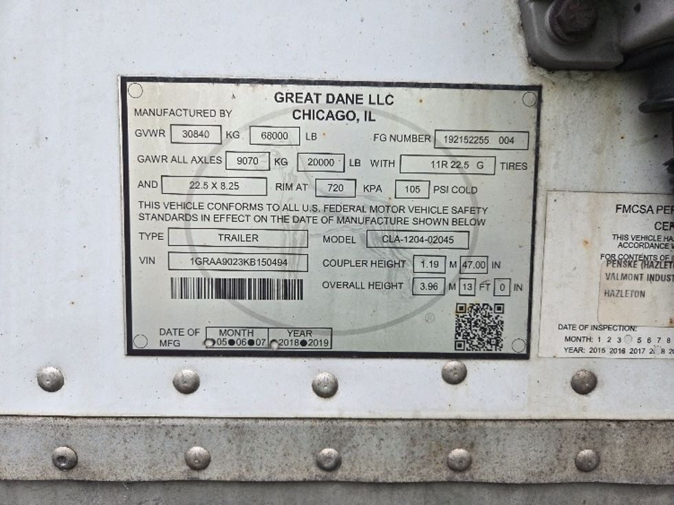 Dry Van Trailer-Semi Trailers-Great Dane-2019-Trailer-Hazleton-PA-284,112\n\t\tmiles-$ 19,500 - Image 12