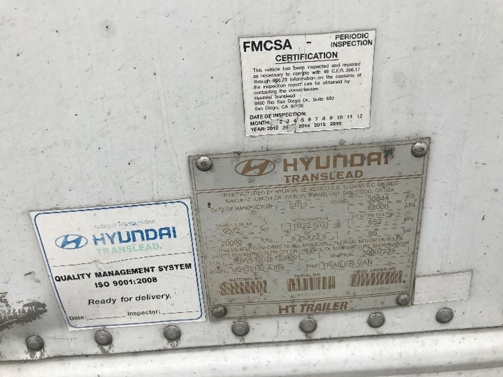 Dry Van Trailer-Semi Trailers-Hyundai-2014-Trailer-San Diego-CA-268,629\n\t\tmiles-$ 15,500 - Image 12