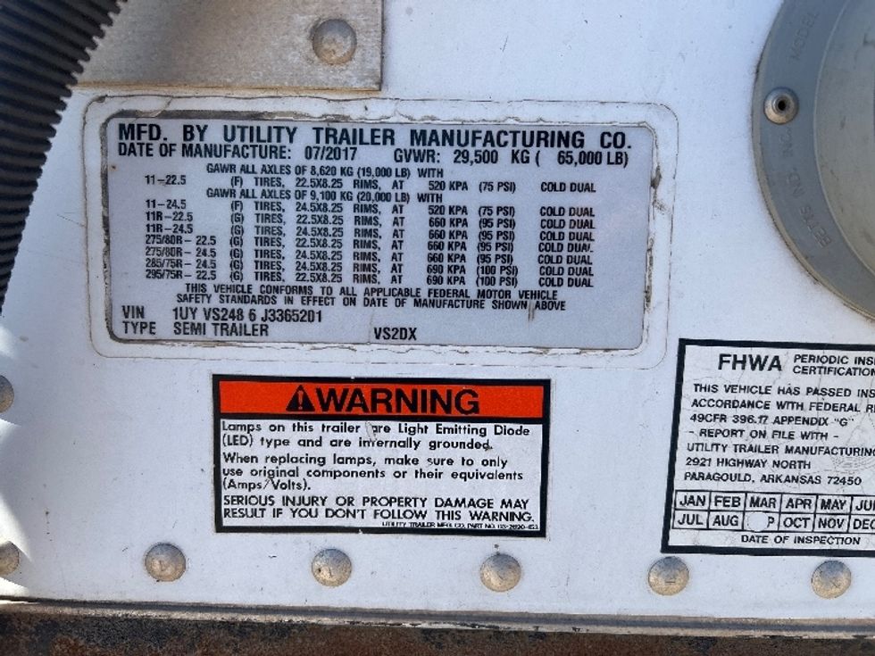 Dry Van Trailer-Semi Trailers-Utility-2018-Trailer-Lubbock-TX-366,431\n\t\tmiles-$ 15,250 - Image 11