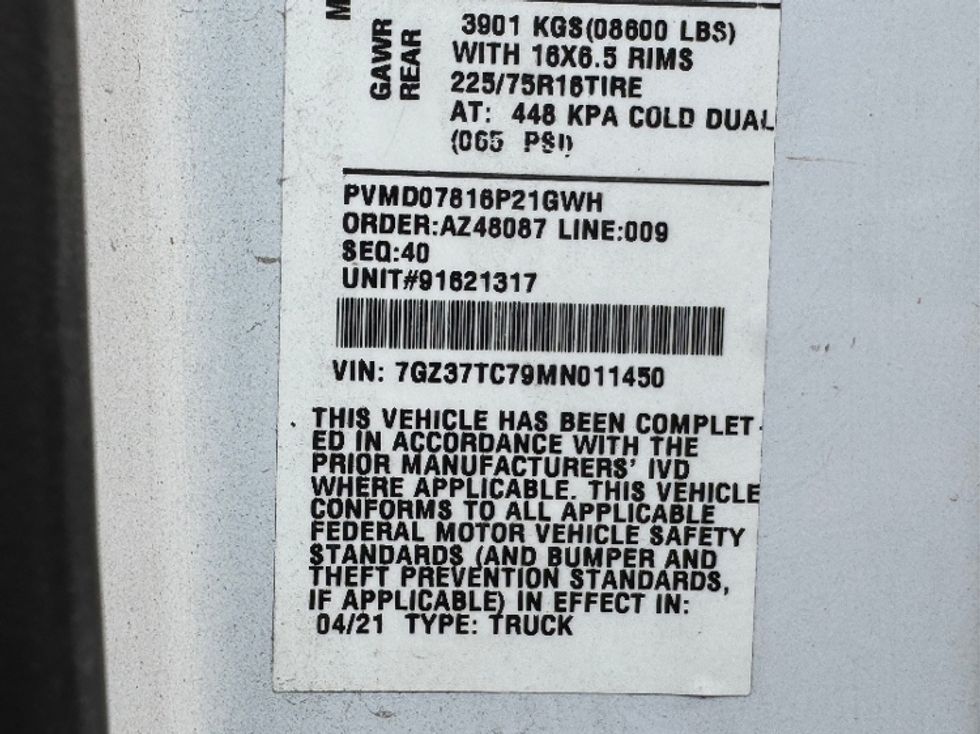 Light Duty Box Truck-Light and Medium Duty Trucks-GMC-2021-Savana G33903-Beaumont-TX-94,119\n\t\tmiles-$ 30,000 - Image 26